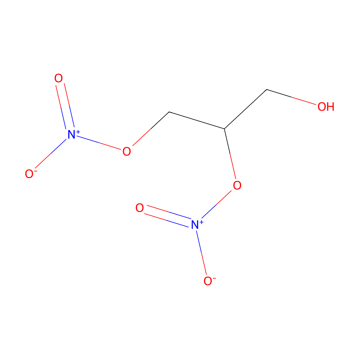 Glyceryl 1,2-Dinitrate molecular structure, CAS 27321-62-6