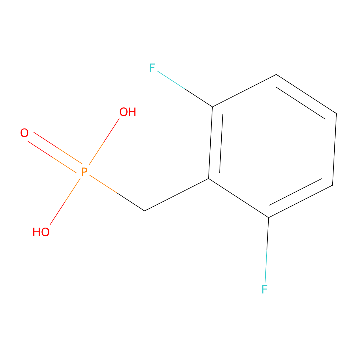 2,6-Difluorobenzylphosphonic acid molecular structure, CAS 273211-31-7