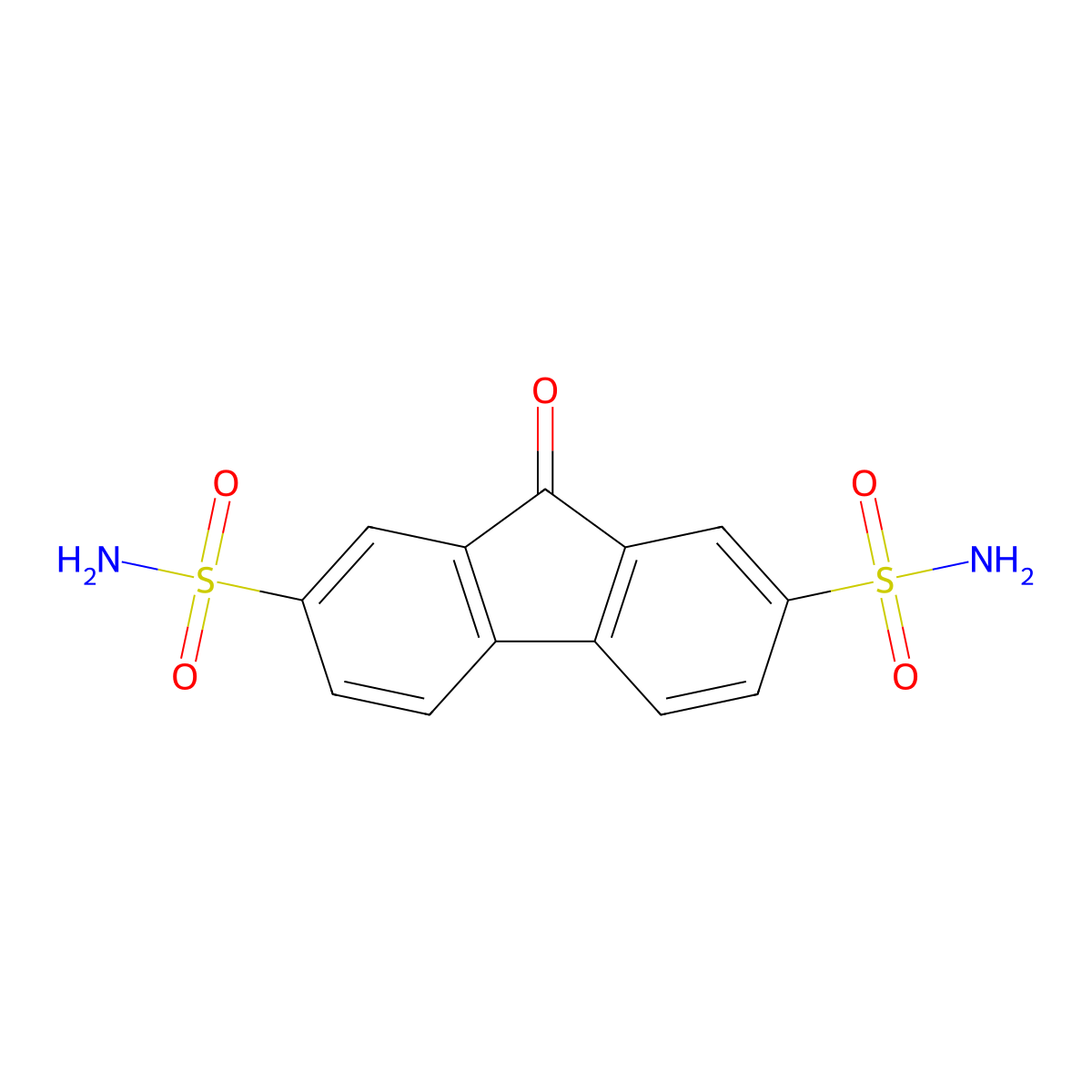 9-Oxo-9H-fluorene-2,7-disulfonamide molecular structure, CAS 273216-75-4