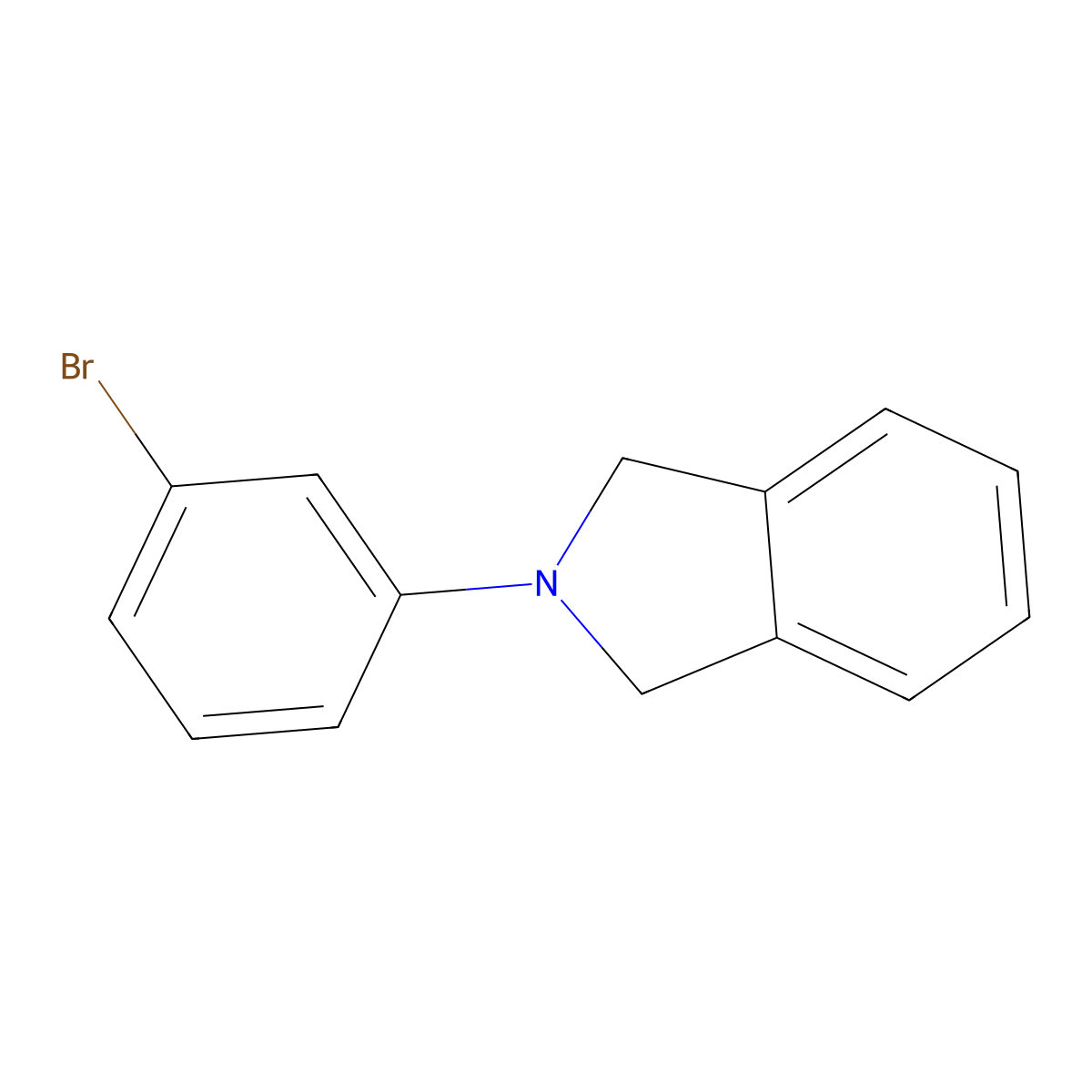 2-(3-bromophenyl)-2,3-dihydro-1H-isoindole molecular structure, CAS 273217-84-8