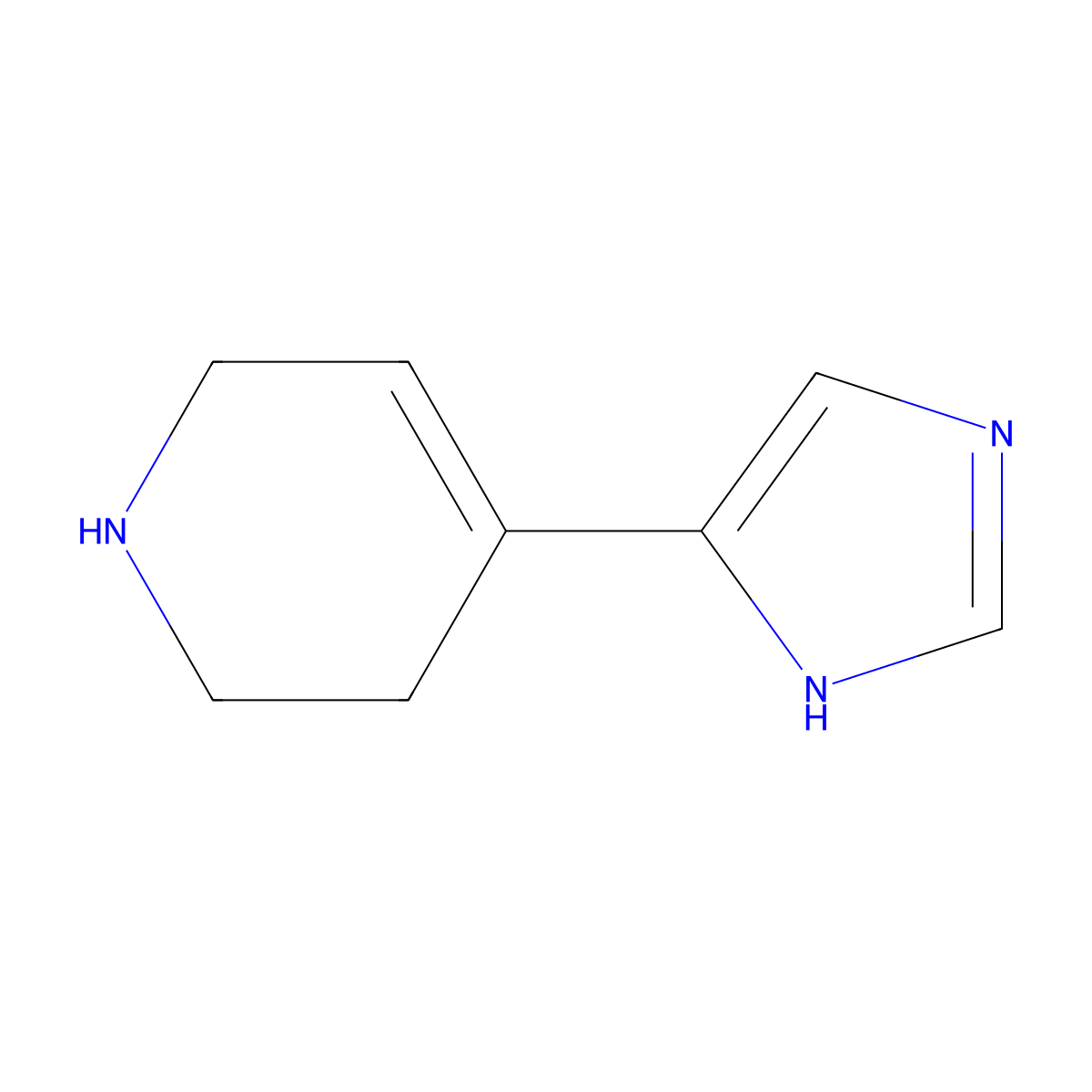 4-(1H-imidazol-5-yl)-1,2,3,6-tetrahydropyridine molecular structure, CAS 273218-94-3