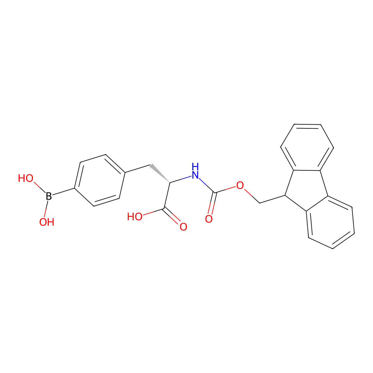 Fmoc-4-Borono-L-Phenylalanine molecular structure, CAS 273221-71-9