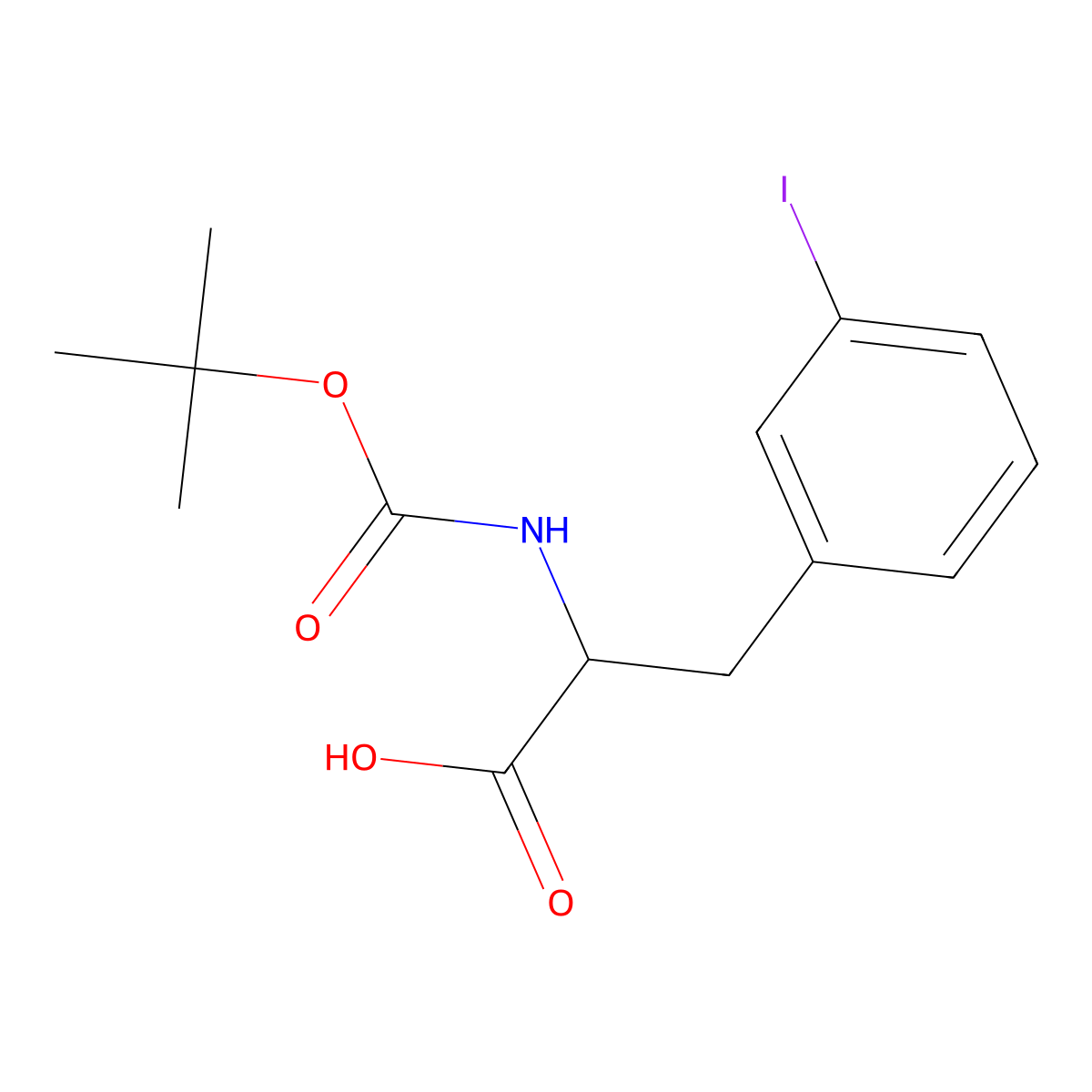N-Boc-3-iodo-DL-phenylalanine molecular structure, CAS 273221-73-1
