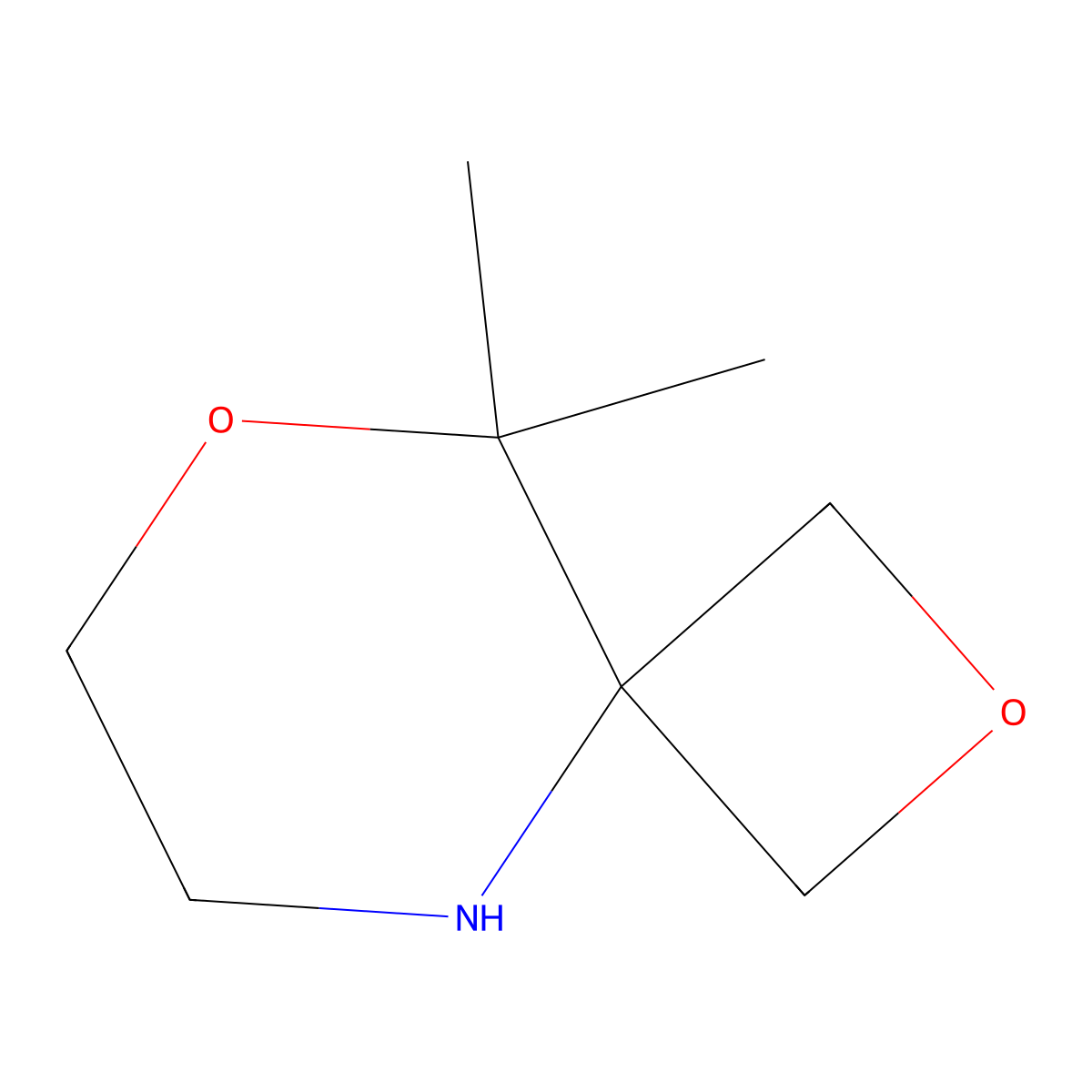 9,9-Dimethyl-2,8-dioxa-5-azaspiro[3.5]nonane molecular structure, CAS 2732244-86-7