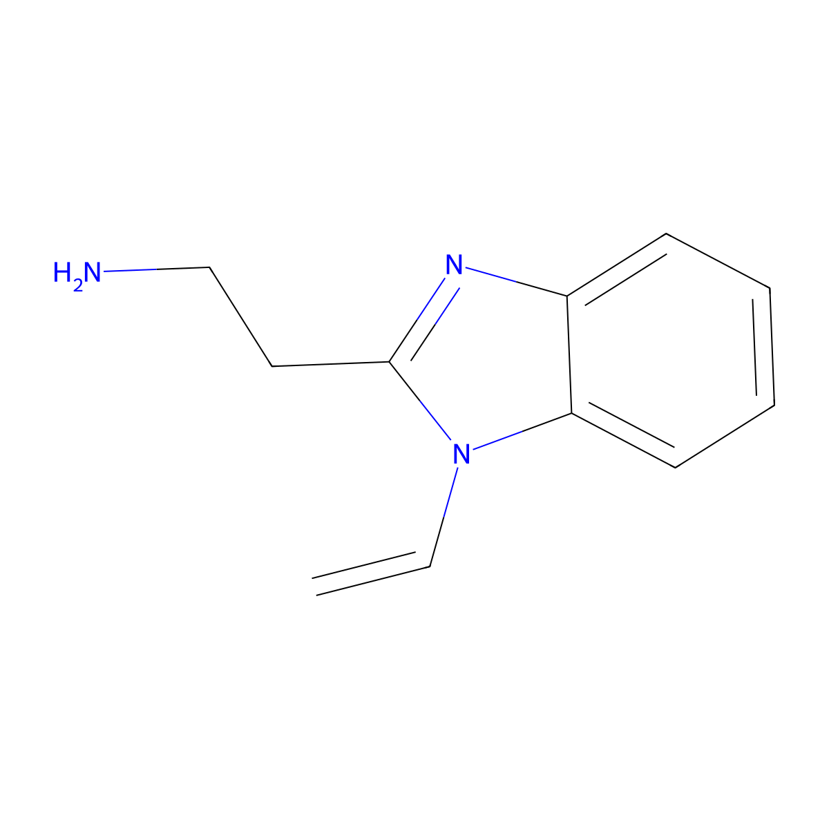 2-(1-ethenyl-1H-1,3-benzodiazol-2-yl)ethan-1-amine molecular structure, CAS 2732245-10-0