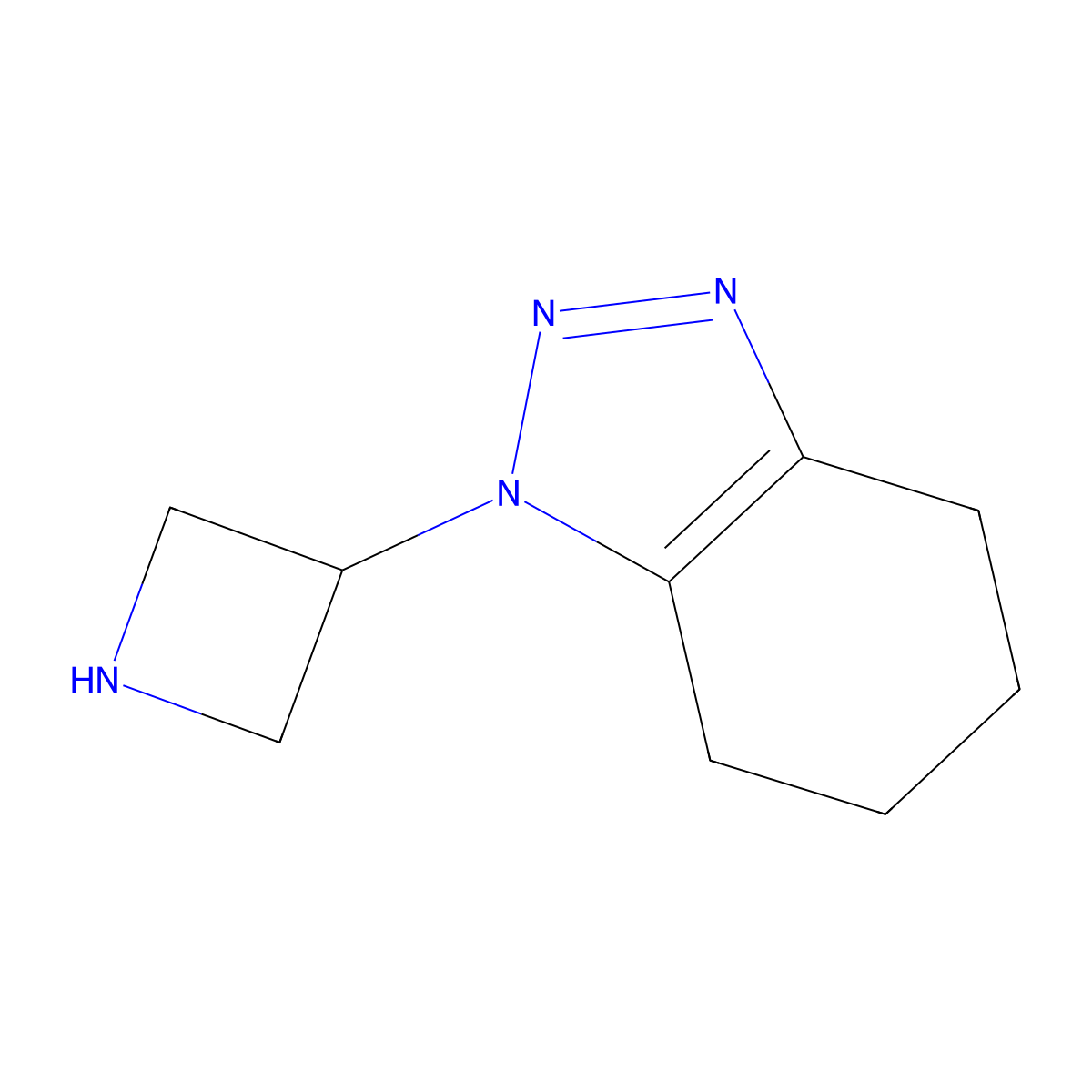 1-(azetidin-3-yl)-4,5,6,7-tetrahydro-1H-1,2,3-benzotriazole molecular structure, CAS 2732245-37-1