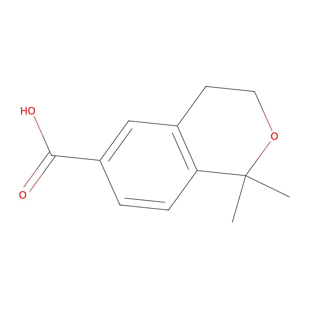 1,1-dimethyl-3,4-dihydro-1H-2-benzopyran-6-carboxylic acid molecular structure, CAS 2732245-82-6