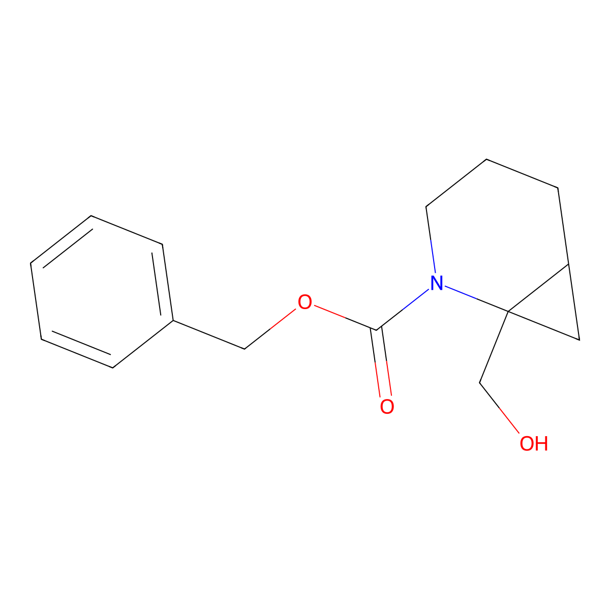 rac-benzyl (1R,6S)-1-(hydroxymethyl)-2-azabicyclo[4.1.0]heptane-2-carboxylate molecular structure, CAS 2732245-91-7