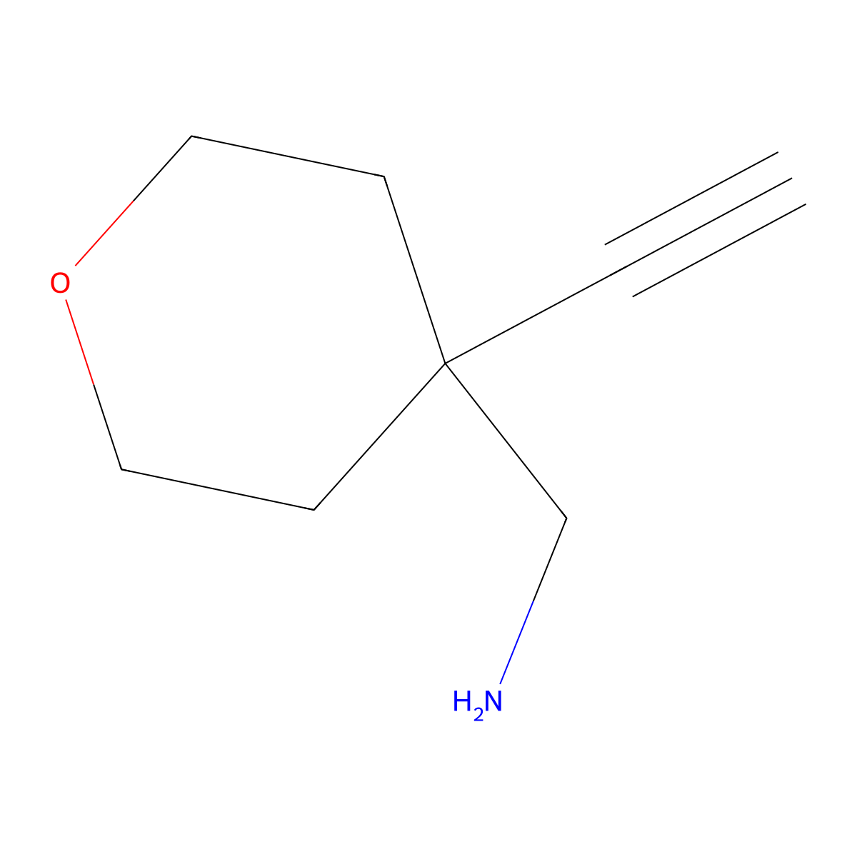 1-(4-Ethynyloxan-4-yl)methanamine molecular structure, CAS 2732245-96-2