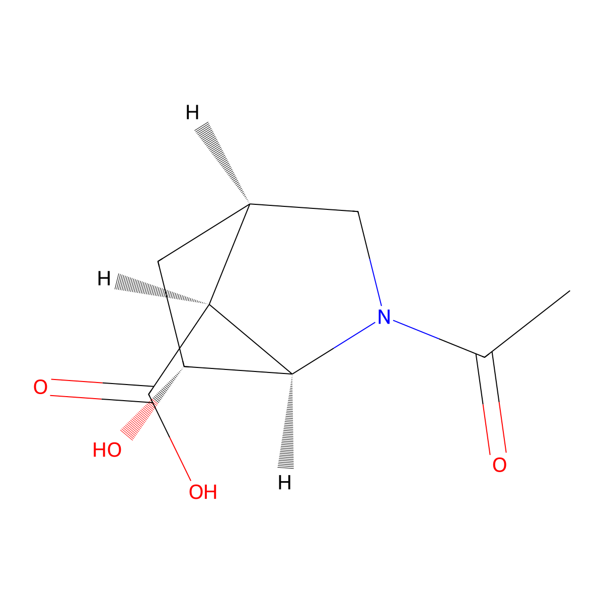 rac-(1R,4R,6R,7S)-2-acetyl-6-hydroxy-2-azabicyclo[2.2.1]heptane-7-carboxylic acid molecular structure, CAS 2732246-27-2