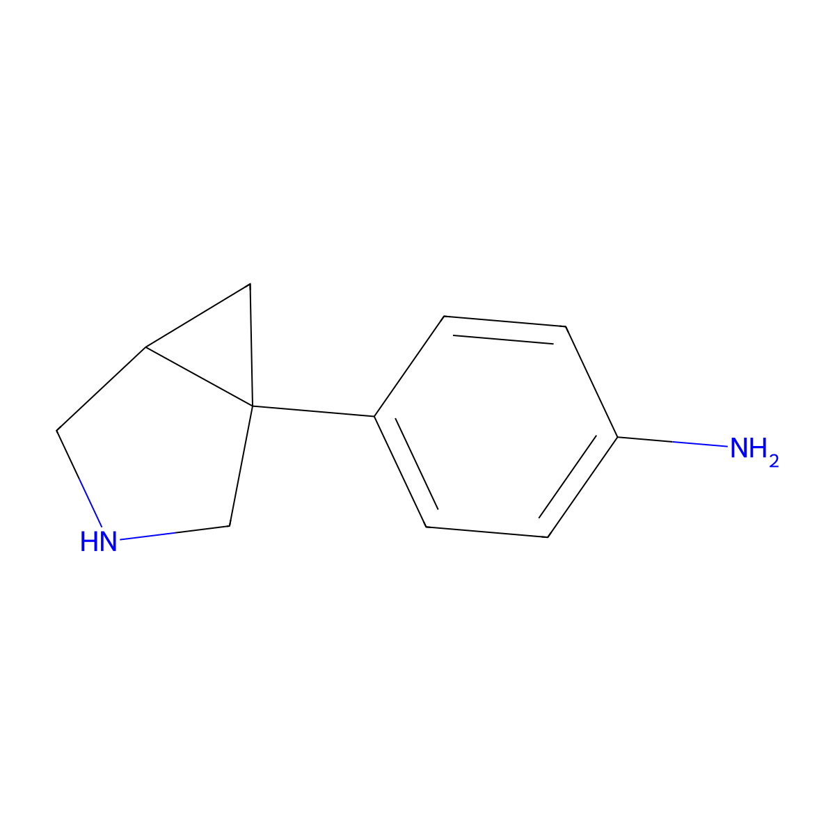 rac-4-[(1R,5S)-3-azabicyclo[3.1.0]hexan-1-yl]aniline molecular structure, CAS 2732246-62-5