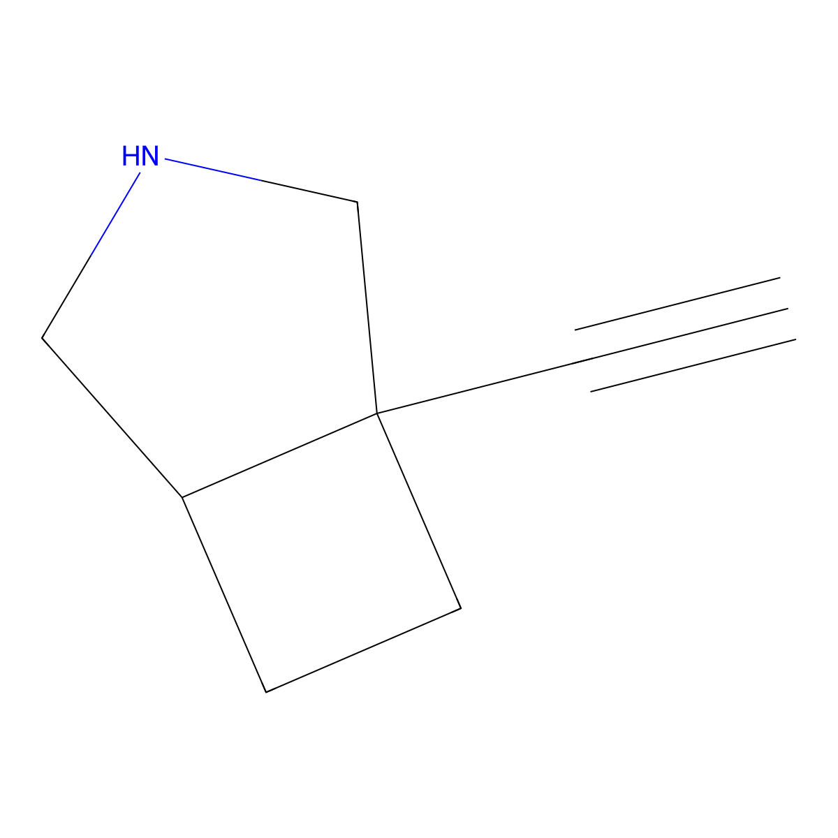 rac-(1R,5S)-1-ethynyl-3-azabicyclo[3.2.0]heptane molecular structure, CAS 2732246-63-6