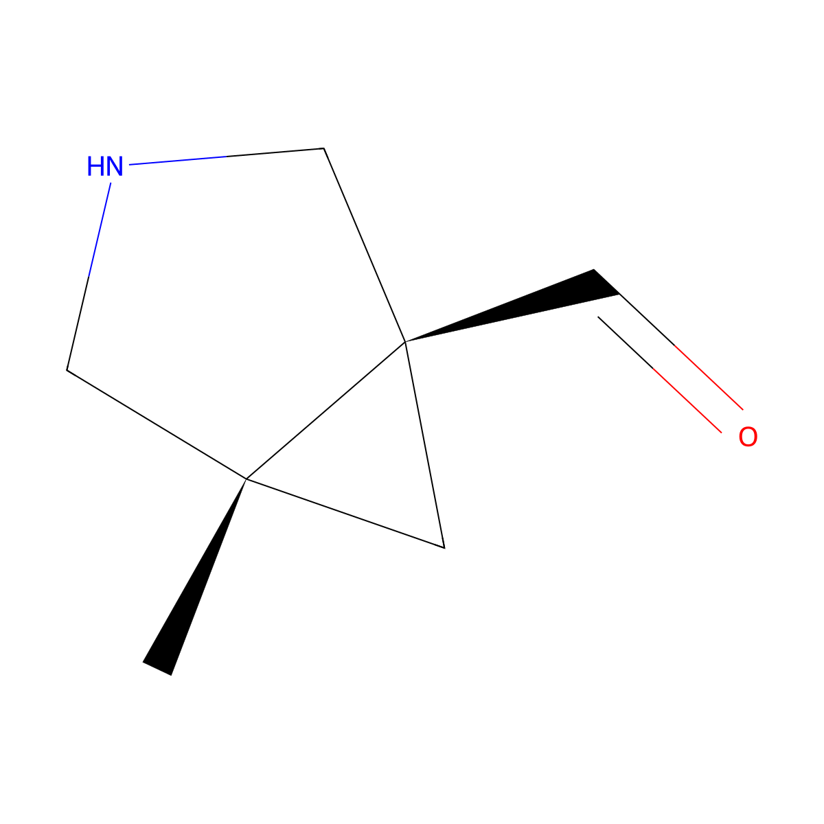 rac-(1R,5R)-5-methyl-3-azabicyclo[3.1.0]hexane-1-carbaldehyde molecular structure, CAS 2732255-81-9