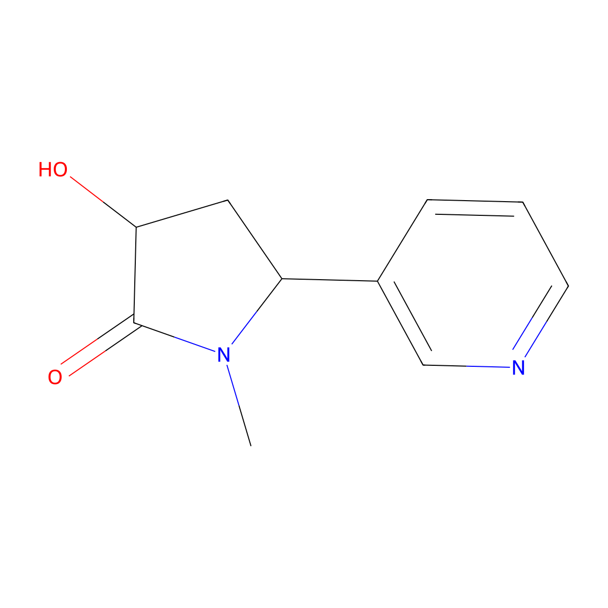 2-Pyrrolidinone, 3-hydroxy-1-methyl-5-(3-pyridinyl)- molecular structure, CAS 27323-64-4