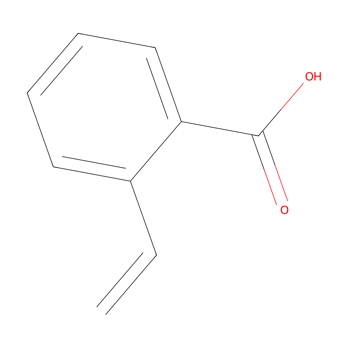 Vinylbenzoic acid molecular structure, CAS 27326-43-8