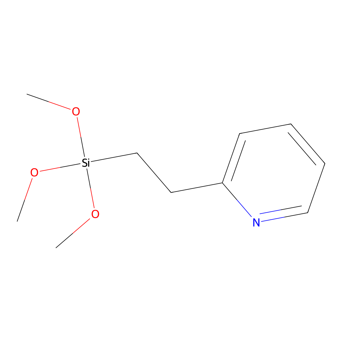 2-(Trimethoxysilylethyl)pyridine molecular structure, CAS 27326-65-4