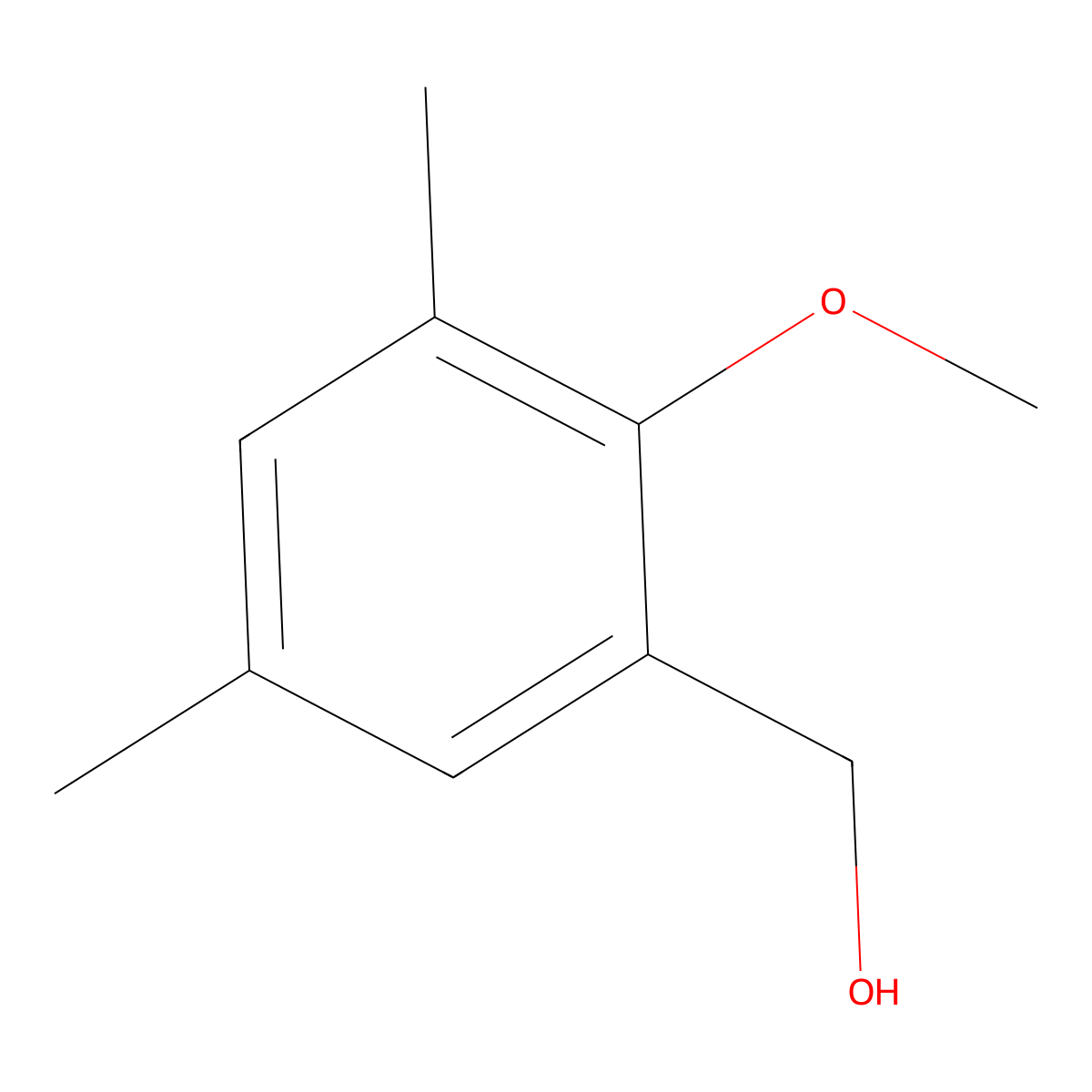 (2-Methoxy-3,5-dimethylphenyl)methanol molecular structure, CAS 27326-69-8