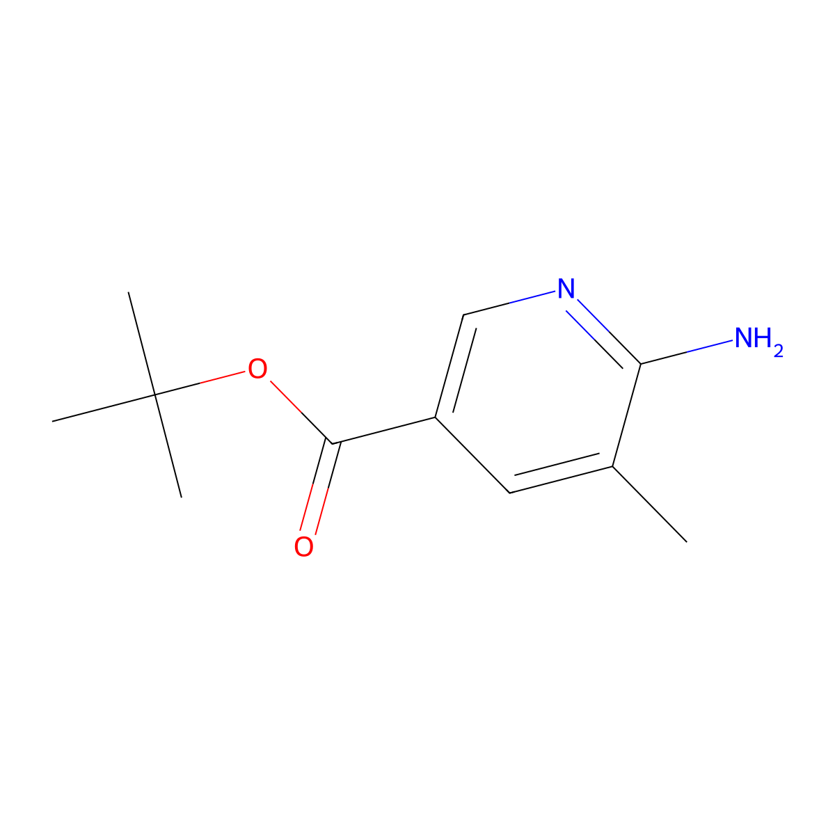 Tert-butyl 6-amino-5-methylpyridine-3-carboxylate molecular structure, CAS 2732774-09-1