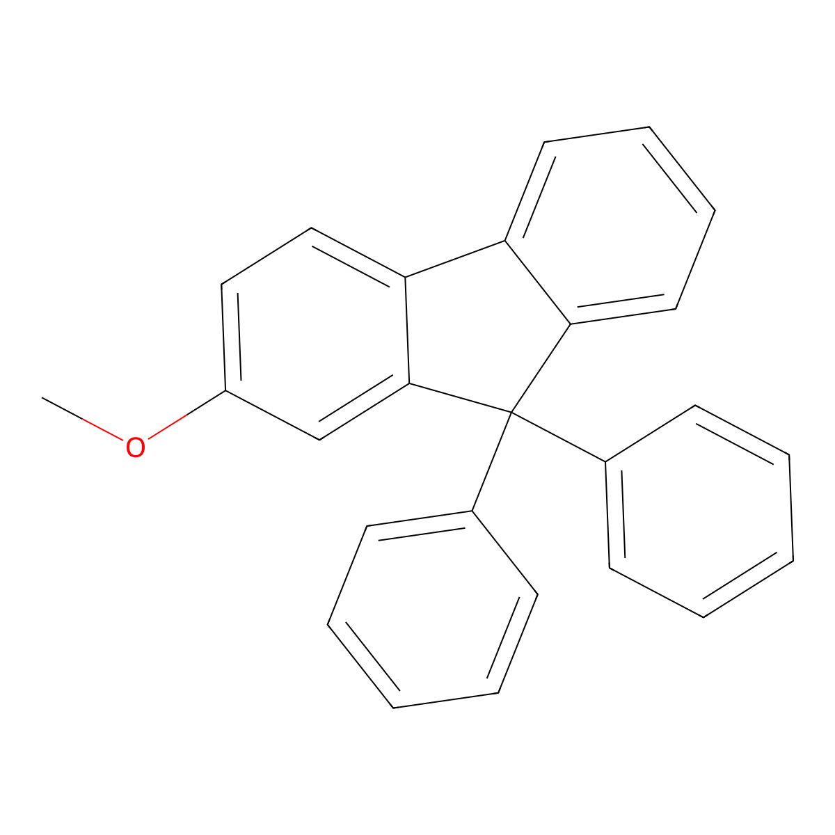 2-Methoxy-9,9-diphenyl-9H-fluorene molecular structure, CAS 2732789-36-3