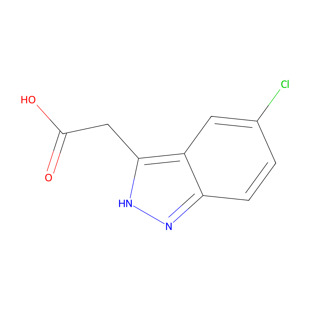 (5-Chloro-2H-indazol-3-yl)acetic acid molecular structure, CAS 27328-68-3