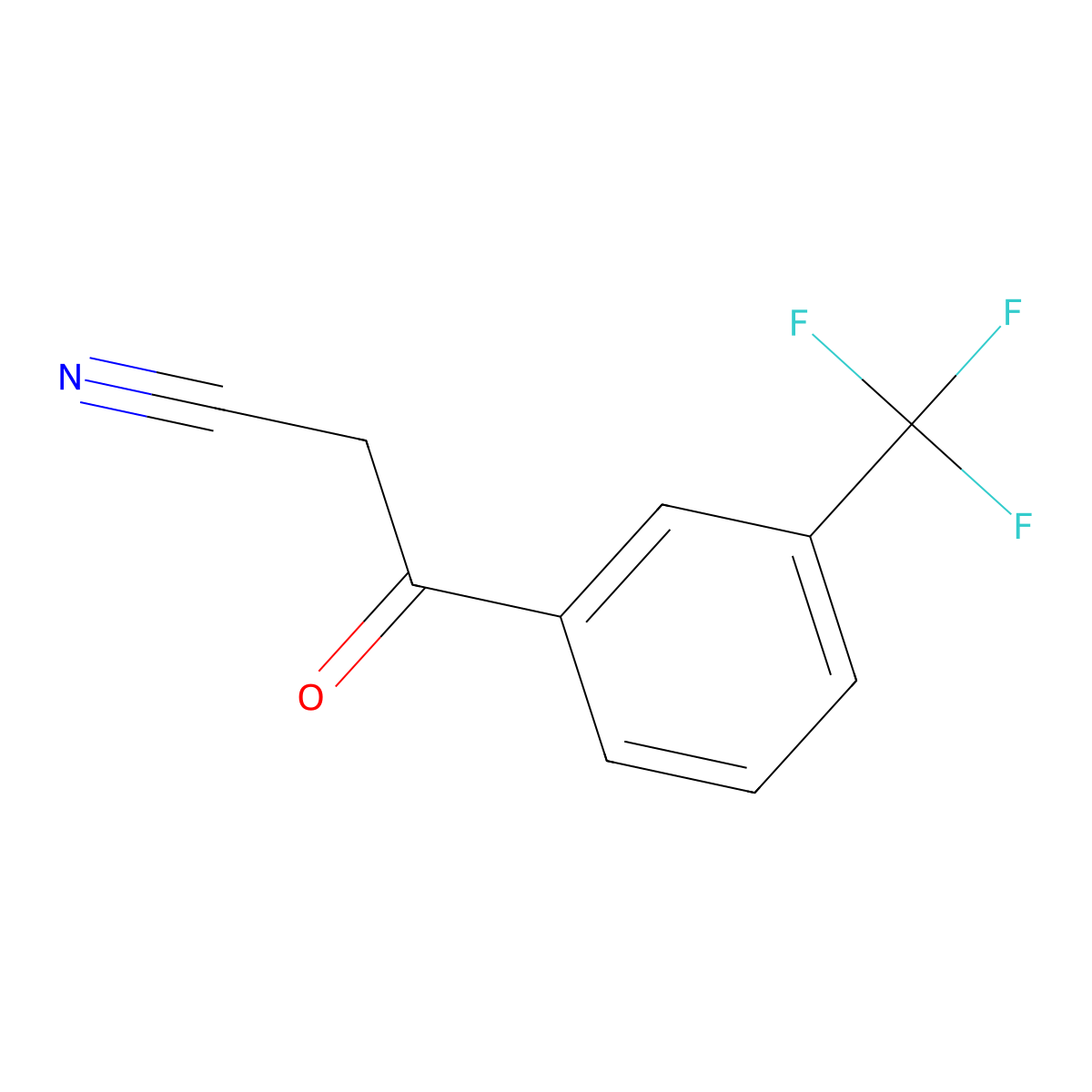3-(Trifluoromethyl)benzoylacetonitrile molecular structure, CAS 27328-86-5