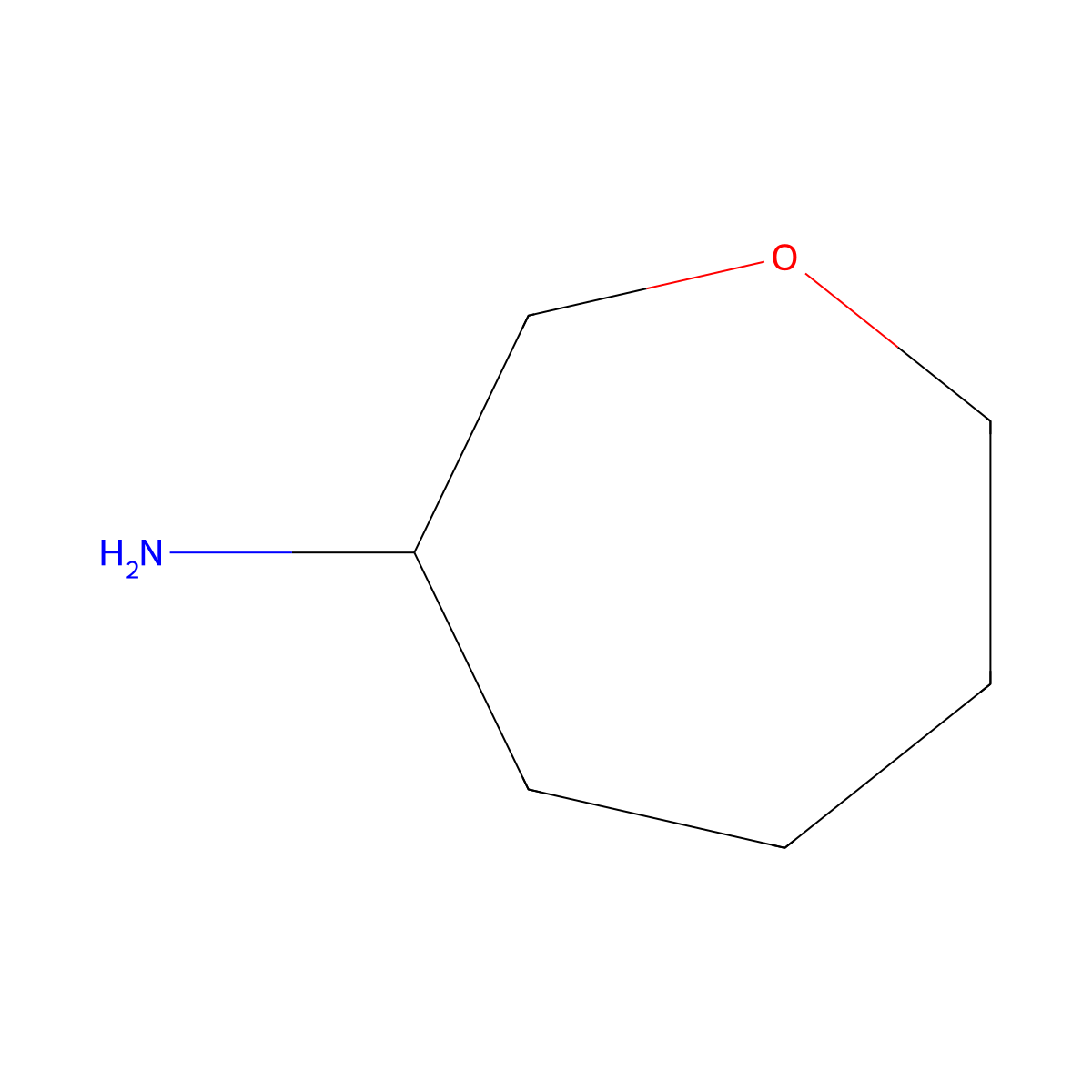 Oxepan-3-amine molecular structure, CAS 2732861-25-3