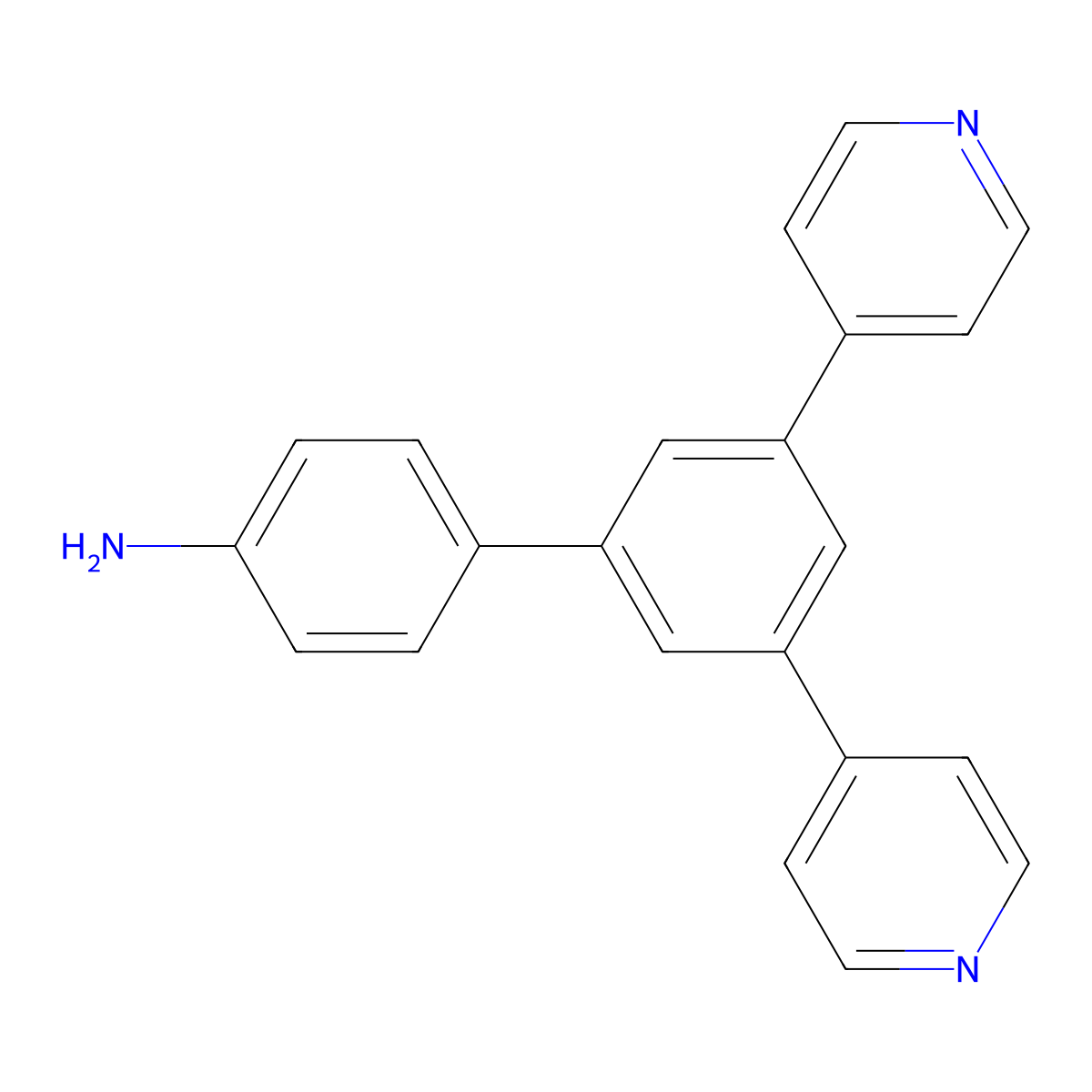 3',5'-DI-4-Pyridinyl[1,1'-biphenyl]-4-amine molecular structure, CAS 2732874-47-2