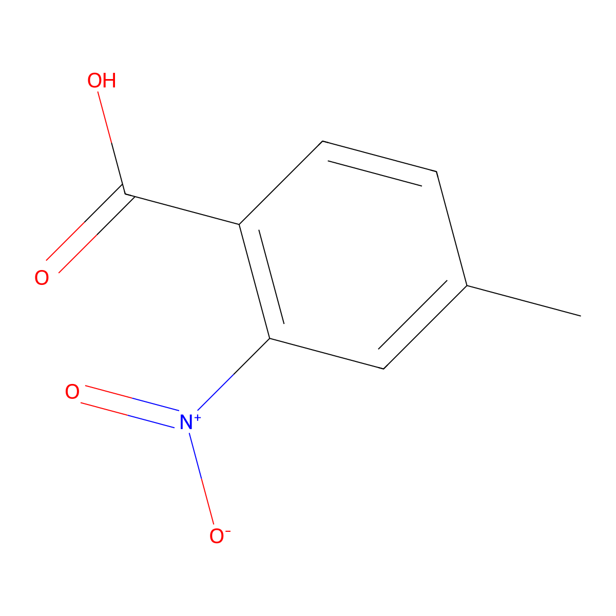 4-Methyl-2-nitrobenzoic acid molecular structure, CAS 27329-27-7