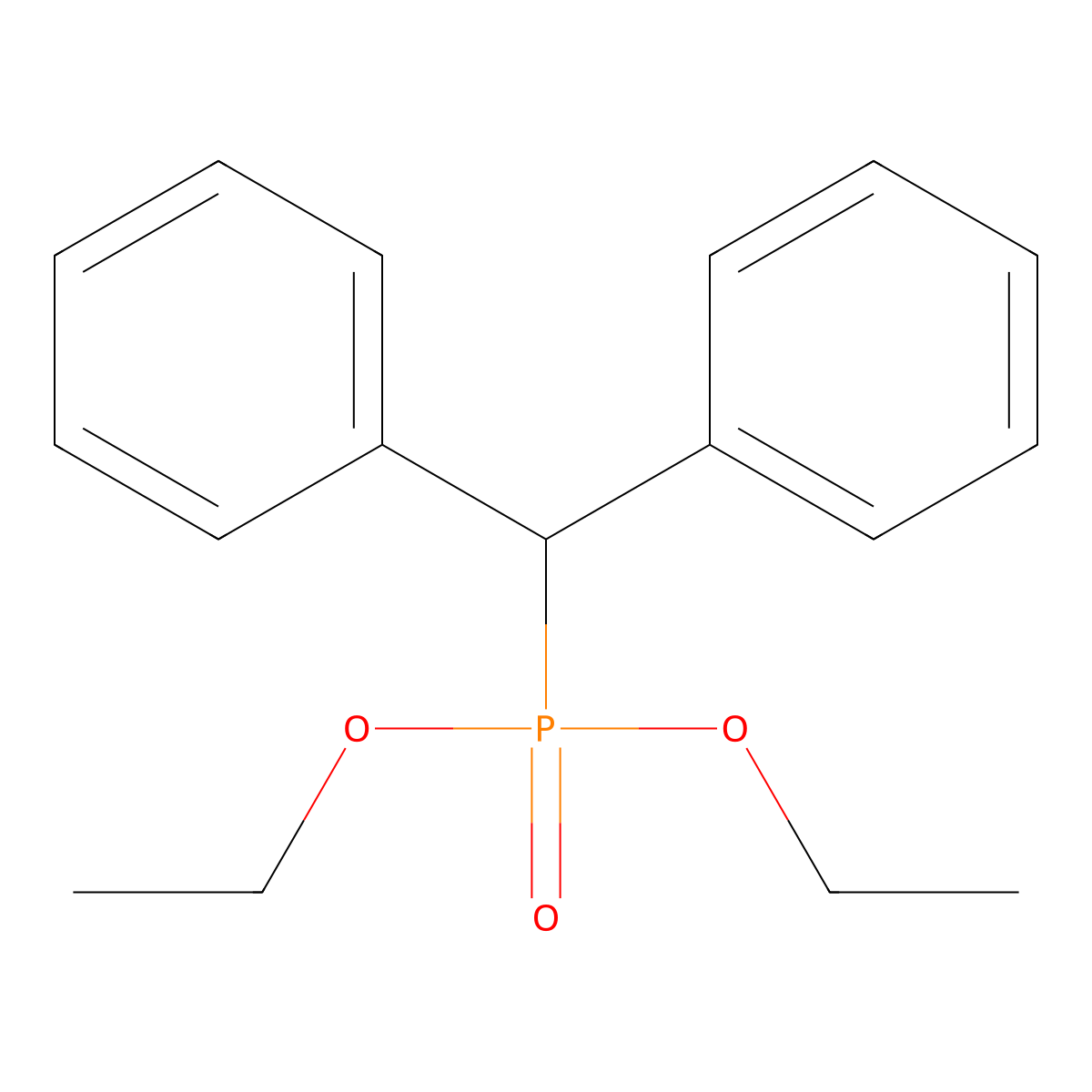 Diethyl benzhydrylphosphonate molecular structure, CAS 27329-60-8