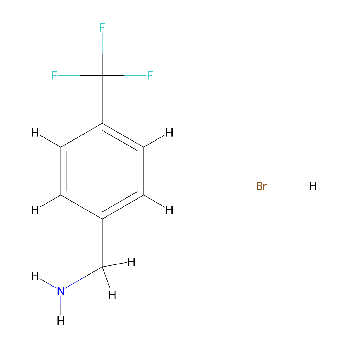 4-(Trifluoromethyl)benzylamine Hydrobromide molecular structure, CAS 2732911-76-9