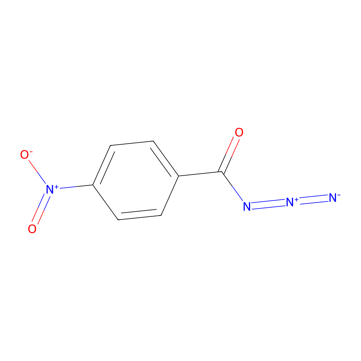 4-Nitrobenzoyl azide molecular structure, CAS 2733-41-7