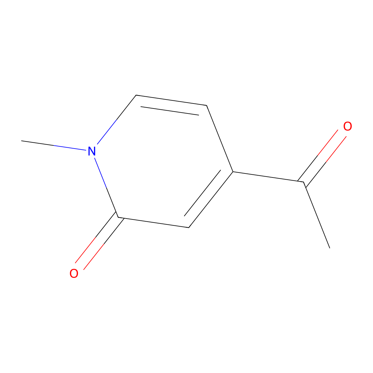 4-Acetyl-1-methylpyridin-2(1H)-one molecular structure, CAS 27330-27-4
