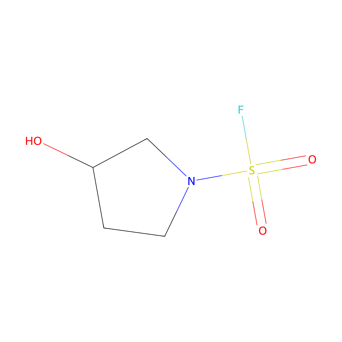 (3R)-3-hydroxypyrrolidine-1-sulfonyl fluoride molecular structure, CAS 2733014-03-2