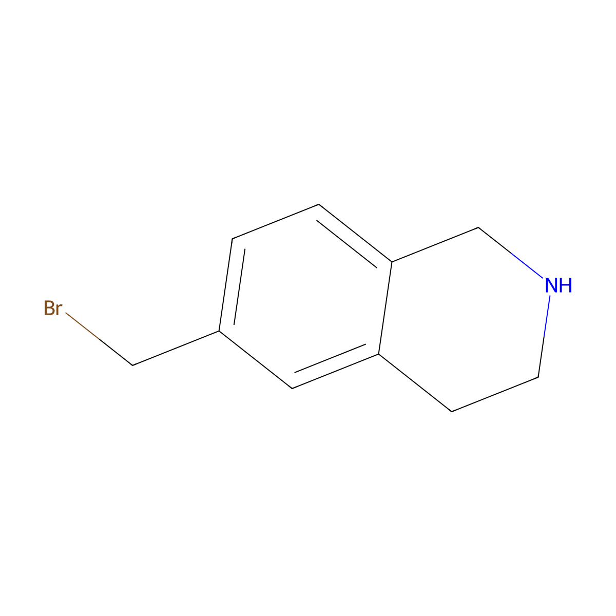 6-(Bromomethyl)-1,2,3,4-tetrahydroisoquinoline molecular structure, CAS 2733093-65-5