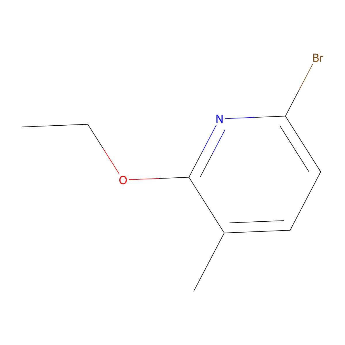6-Bromo-2-ethoxy-3-methylpyridine molecular structure, CAS 2733094-57-8
