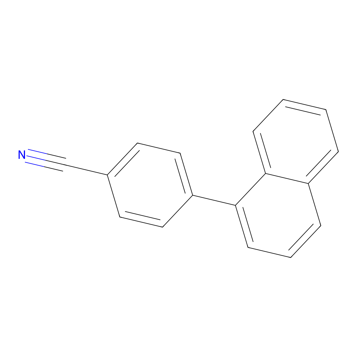 Benzonitrile, 4-(1-naphthalenyl)- molecular structure, CAS 27331-37-9