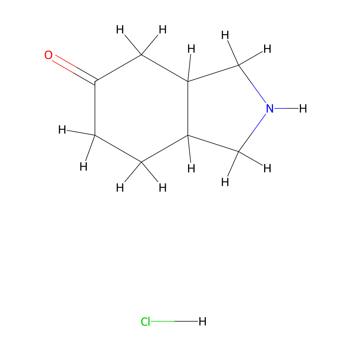 Octahydro-5H-isoindol-5-one hydrochloride molecular structure, CAS 2733116-38-4