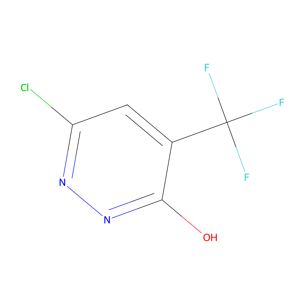 6-Chloro-4-(trifluoromethyl)pyridazin-3-ol molecular structure, CAS 2733139-85-8