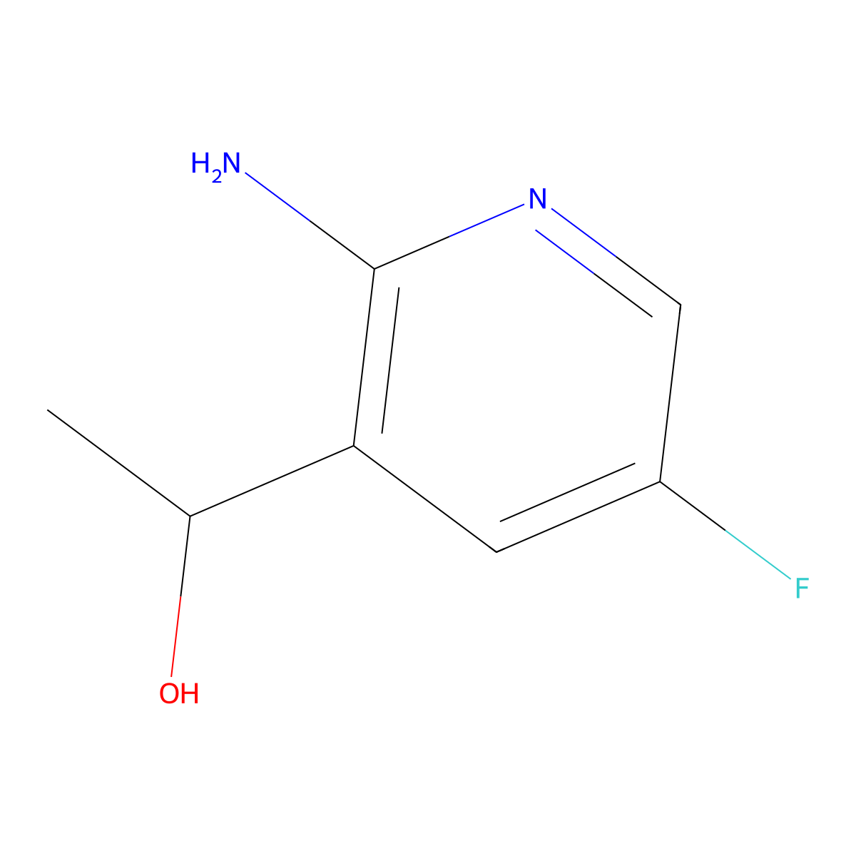 2-Amino-5-fluoro-alpha-methyl-3-pyridinemethanol molecular structure, CAS 2733140-60-6