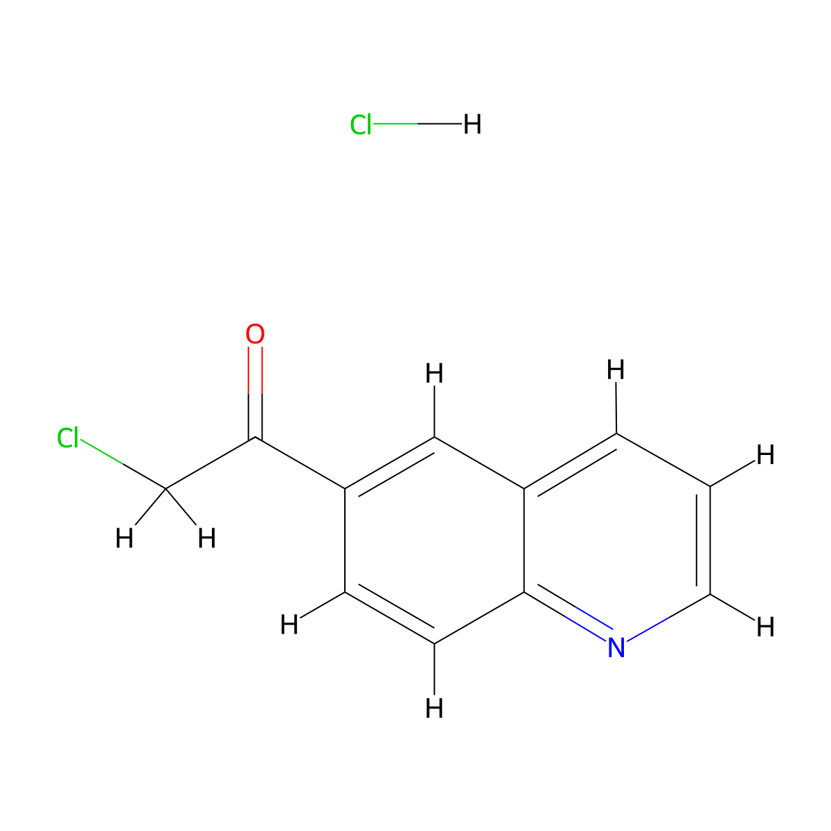 2-Chloro-1-(quinolin-6-yl)ethan-1-one hydrochloride molecular structure, CAS 2733145-23-6