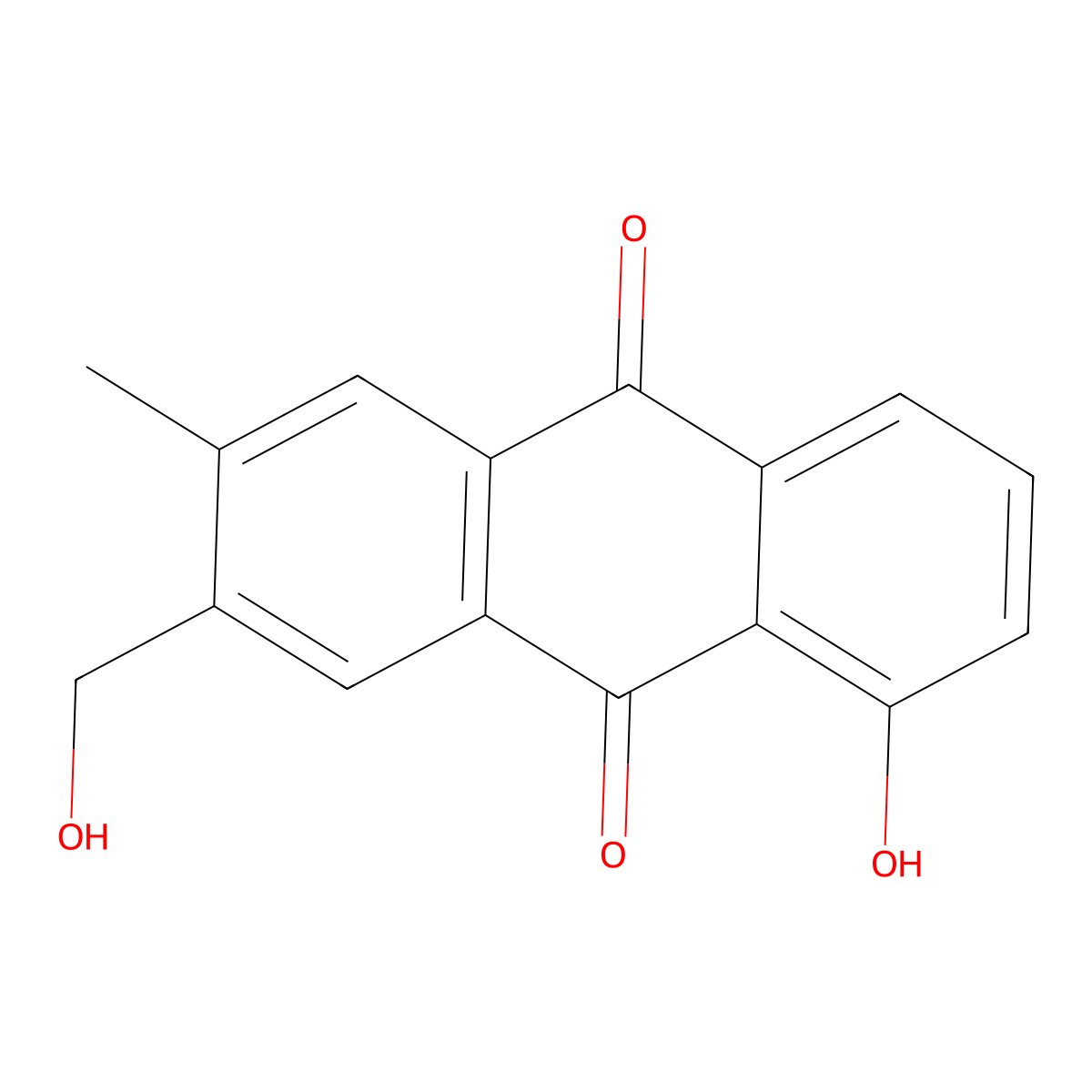 1-Hydroxy-7-(hydroxymethyl)-6-methylanthracene-9,10-dione molecular structure, CAS 2733199-73-8