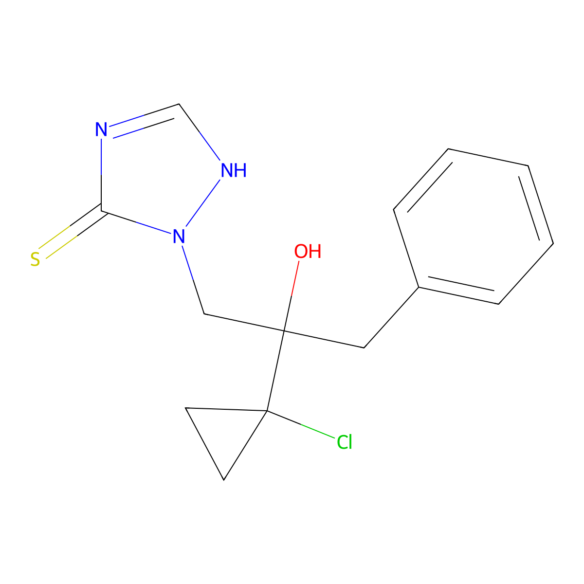 Deschloroprothioconazole molecular structure, CAS 2733236-36-5