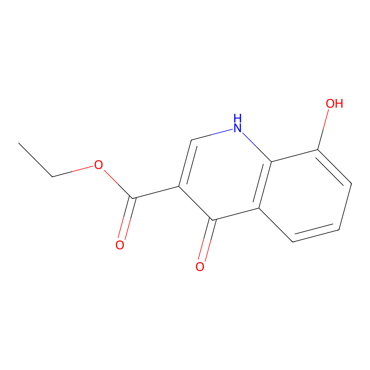 Ethyl 4,8-dihydroxyquinoline-3-carboxylate molecular structure, CAS 27333-37-5