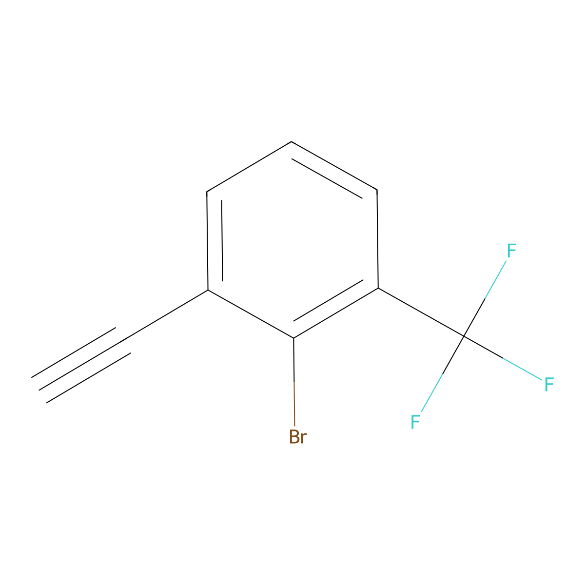 2-Bromo-3-(trifluoromethyl)phenylacetylene molecular structure, CAS 2733343-15-0