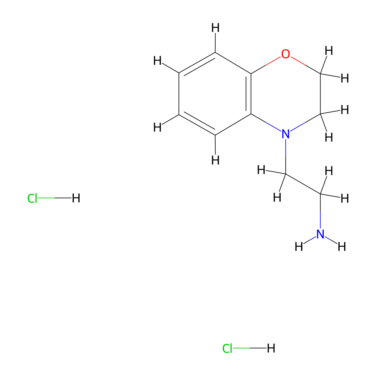 2-(3,4-dihydro-2H-1,4-benzoxazin-4-yl)ethan-1-amine dihydrochloride molecular structure, CAS 2733343-73-0