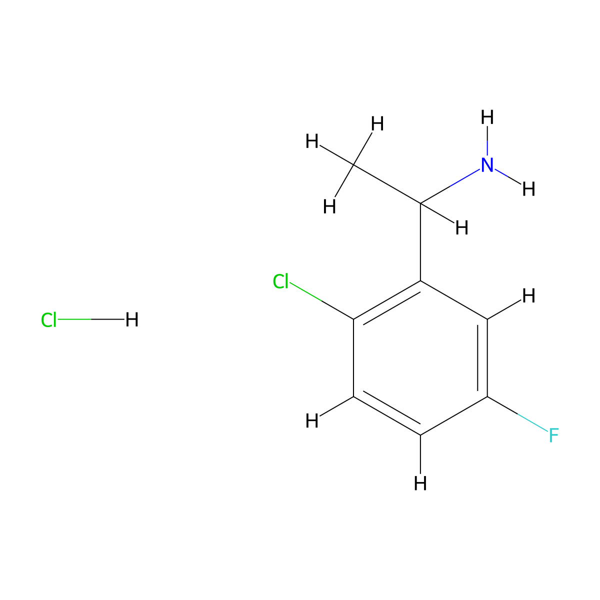 1-(2-Chloro-5-fluorophenyl)ethan-1-amine hydrochloride molecular structure, CAS 2733346-23-9