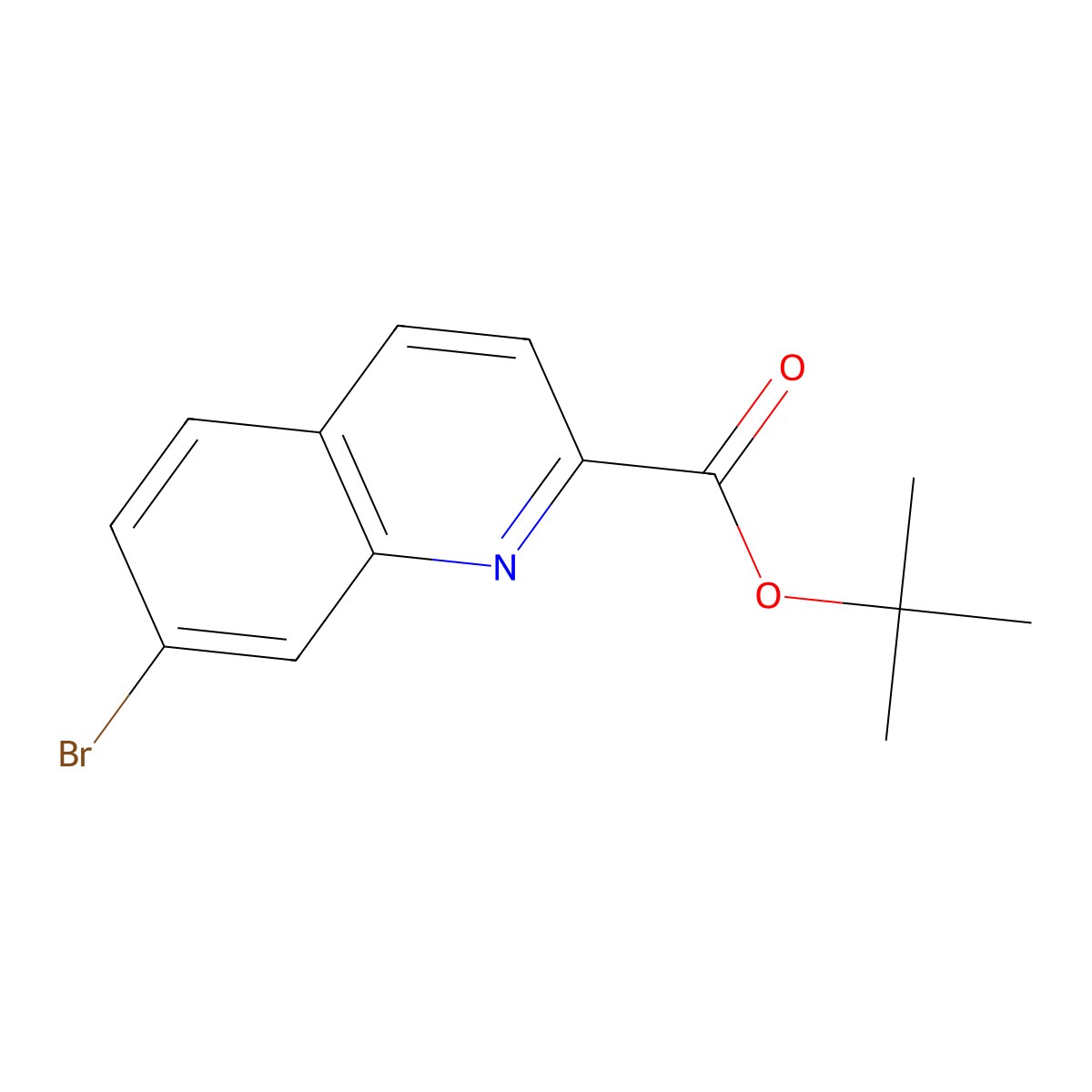 Tert-butyl 7-bromoquinoline-2-carboxylate molecular structure, CAS 2733361-50-5
