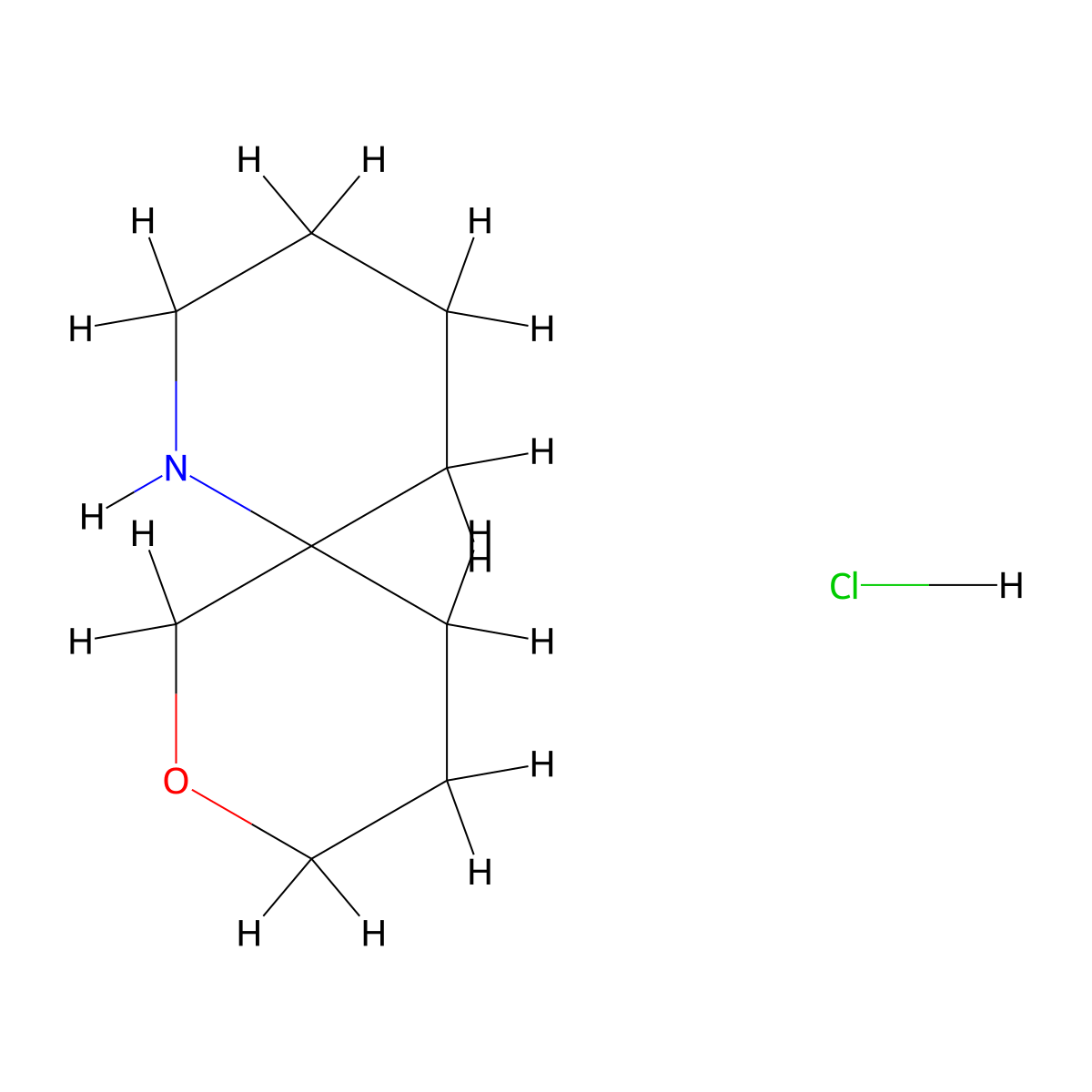 8-Oxa-1-azaspiro[5.5]undecane hydrochloride molecular structure, CAS 2733371-44-1