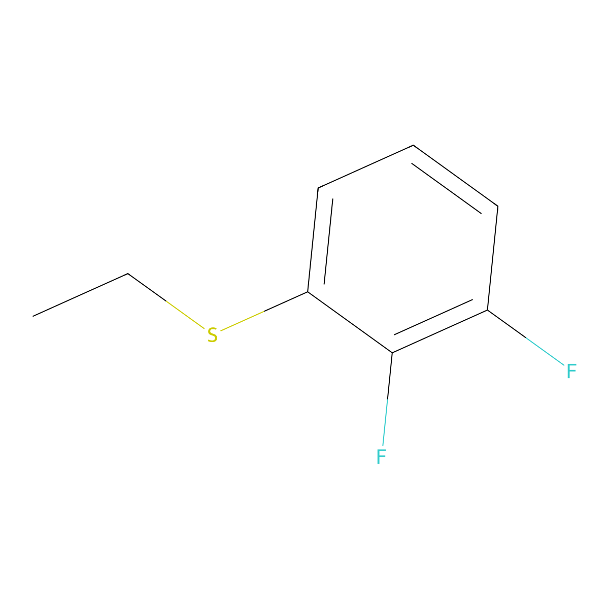 (2,3-Difluorophenyl)(ethyl)sulfane molecular structure, CAS 2733376-49-1