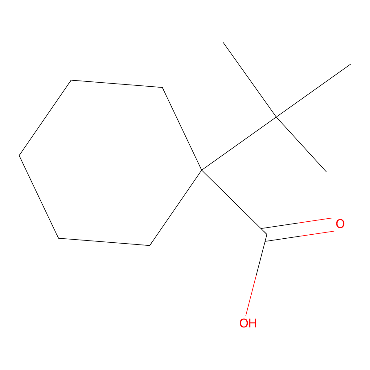 1-tert-Butylcyclohexane-1-carboxylic acid molecular structure, CAS 27334-43-6